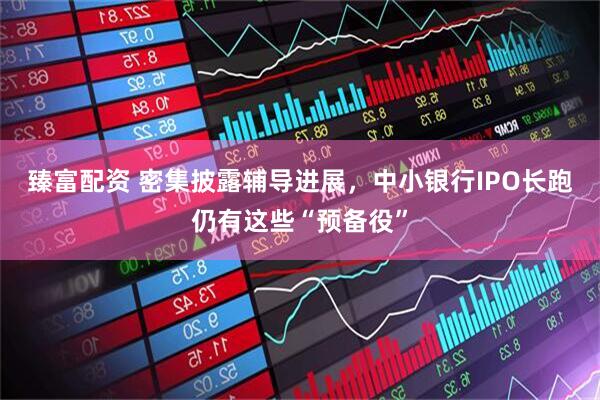 臻富配资 密集披露辅导进展，中小银行IPO长跑仍有这些“预备役”