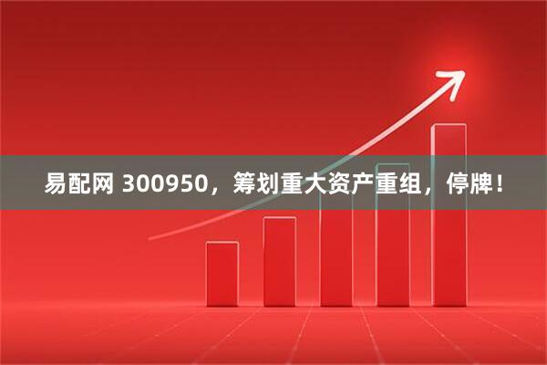 易配网 300950，筹划重大资产重组，停牌！